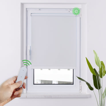 Elektrisches Verdunkelungsrollo mit Akku | Smart Sonnenschutz & Sichtschutz | Aubor