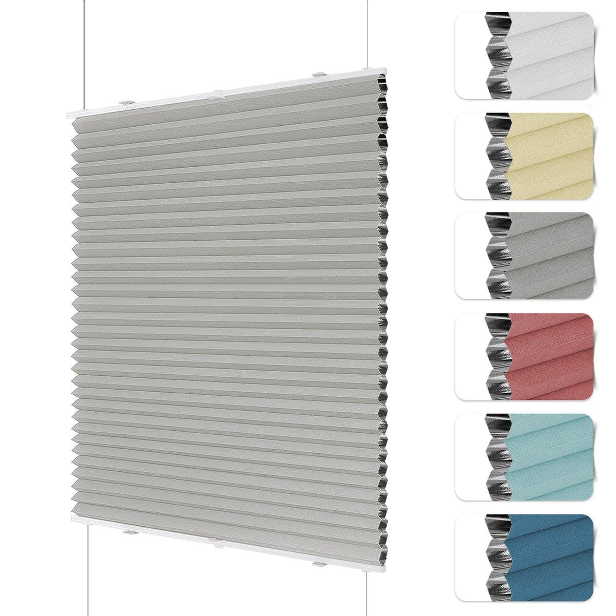 Wabenplissee Thermo ohne Bohren | 100 % blickdicht & Wärmeschutz | Aubor