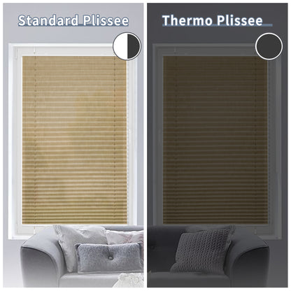 Store plissé occultant sans perçage | Protection solaire et thermique | Aubor