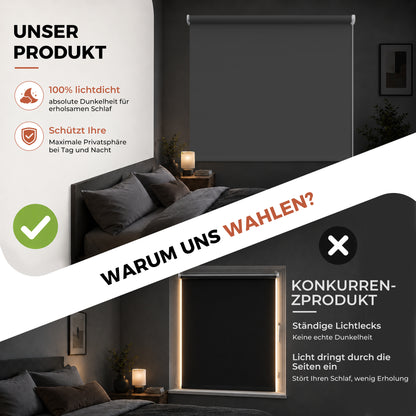 Verdunkelungsrollo mit Bohren | Sonnenschutz & Sichtschutz | Aubor