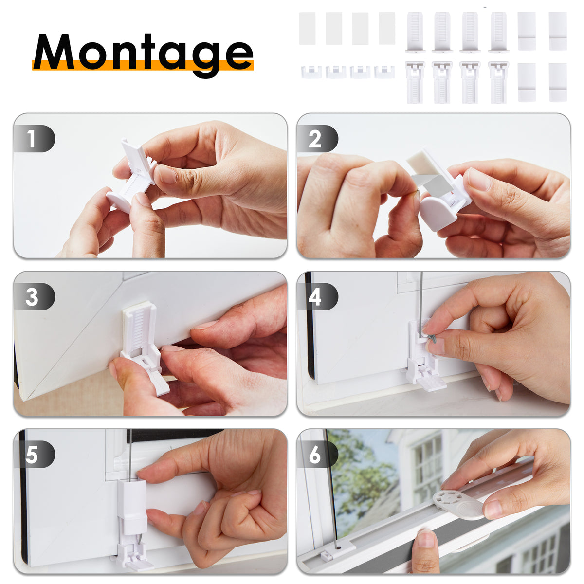 Store plissé occultant sans perçage | Protection solaire et thermique | Aubor